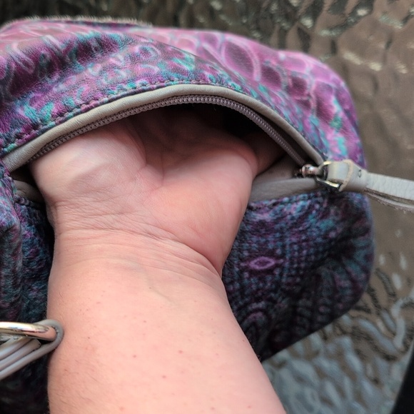 Aimee Kestenberg Beige and Purple Satchel - Picture 9 of 16